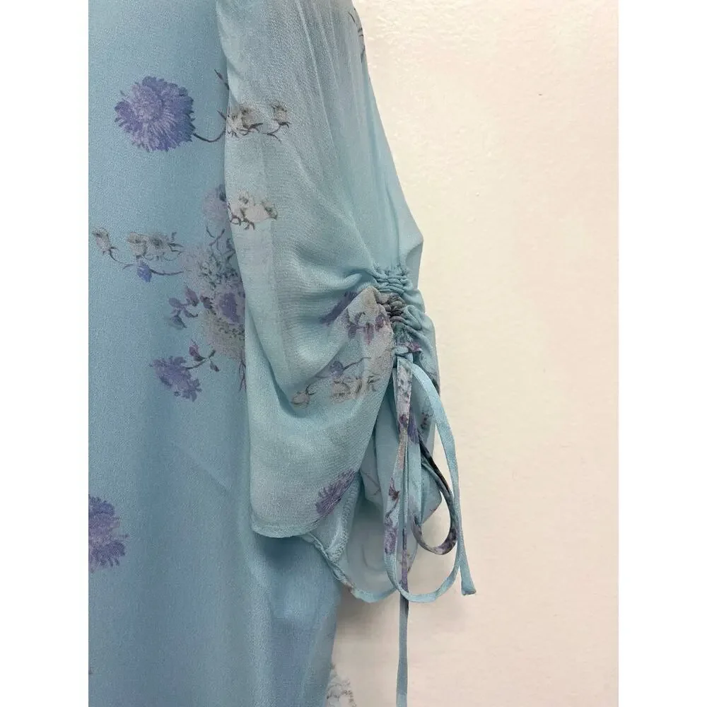 LoveShackFancy Posh Mini Dress Floral Print Cottagecore Romantic Ruffle - Size 8 - Picture 8 of 14
